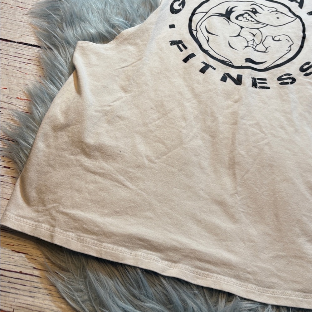 Gymshark Legacy Drop Arm Tank White Black sz M - Picture 4 of 7